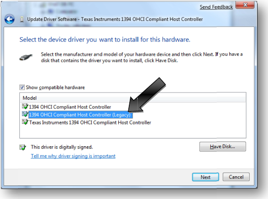 1394 host controller driver download